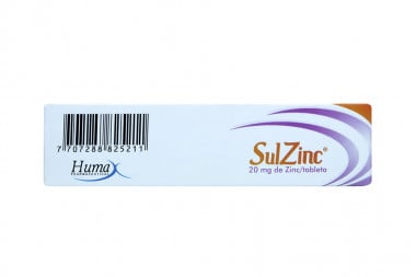 Sulzinc 20 Mg Caja Con 30 Tabletas Cubiertas