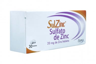 Sulzinc 20 mg Caja Con 30 Tabletas Cubiertas