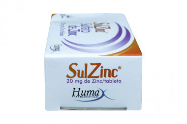 Sulzinc 20 mg Caja Con 30 Tabletas Cubiertas