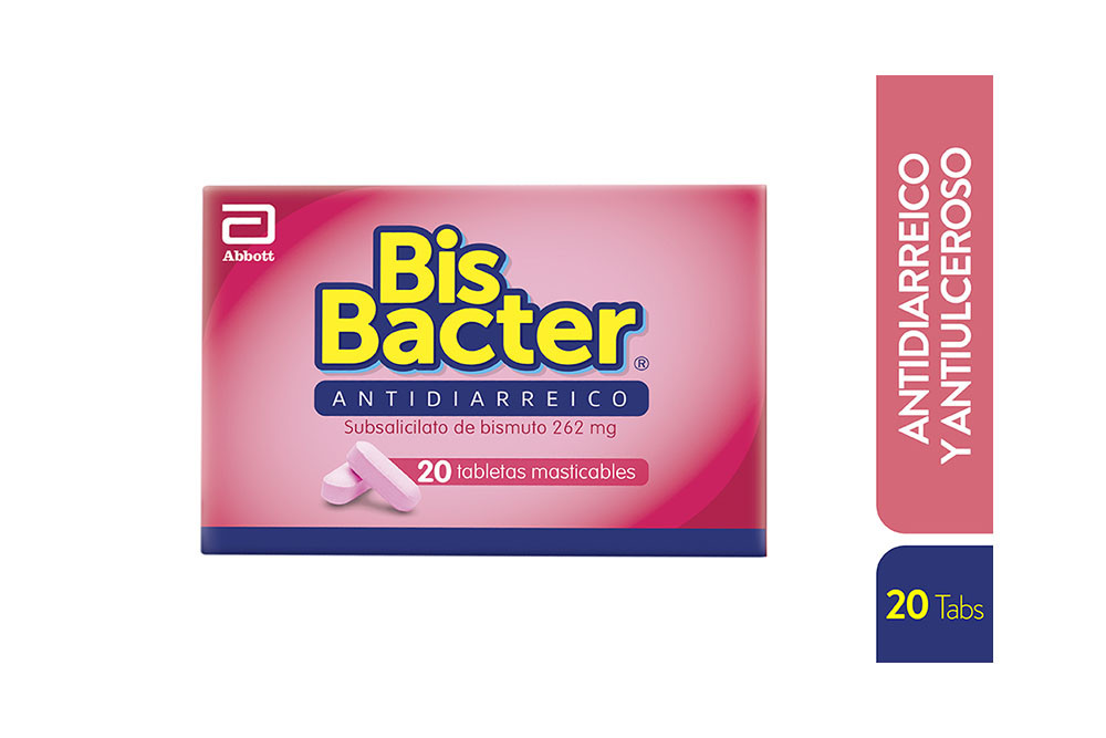 Bisbacter 262 mg Caja Con 20 Tabletas Masticables