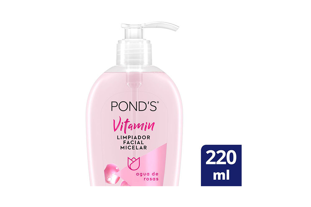 Limpiador Facial Pond's Vitamin Agua De Rosas Con 220 mL