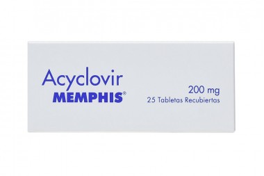 Acyclovir 200 mg Caja Con 25 Tabletas