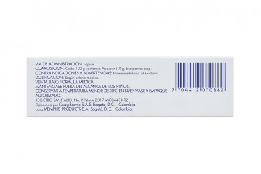 Aciclovir Ungüento 5% Caja Con Tubo Con 15 G