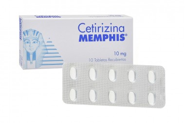 Cetirizina 10 mg Memphis Caja Con 10 Tabletas