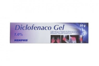 Diclofenaco Gel Memphis 1% Caja Con Tubo Con 50 g