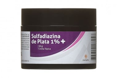 Sulfadiazina De Plata 1% Crema Caja Con Frasco Con 30 G