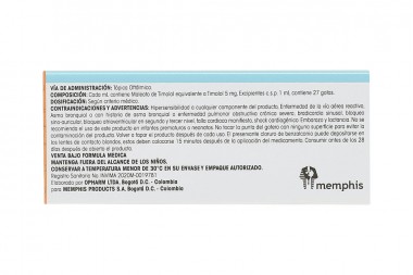 Timolol 0,05% Solución Oftálmica Frasco Con 5 mL