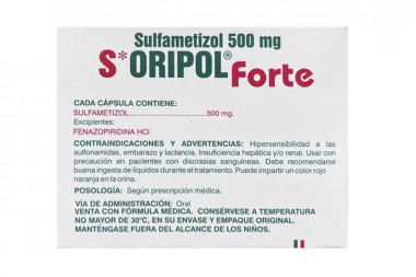 S*opirol Forte 500 mg Caja Con 20 Cápsulas