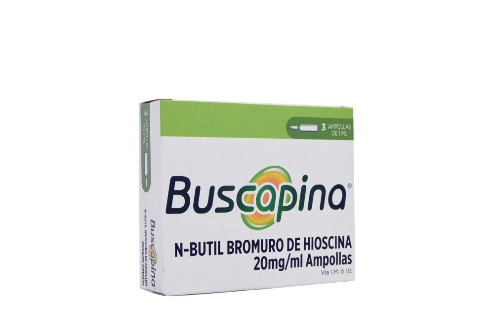 Buscapina 20 mg/ mL Caja Con 3 Ampollas De 1 mL