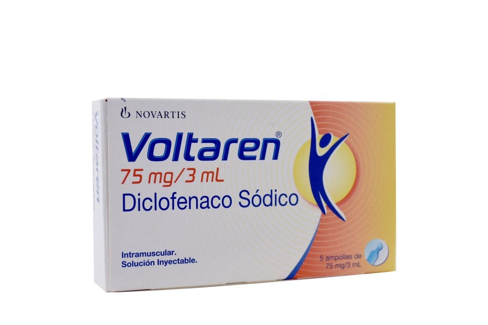 Voltaren 75 mg/ 3 mL Caja Con 5 Ampollas