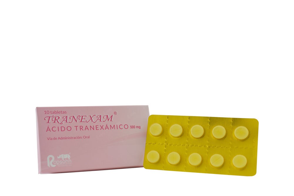 Tranexam 500 mg Caja Con 10 Tabletas