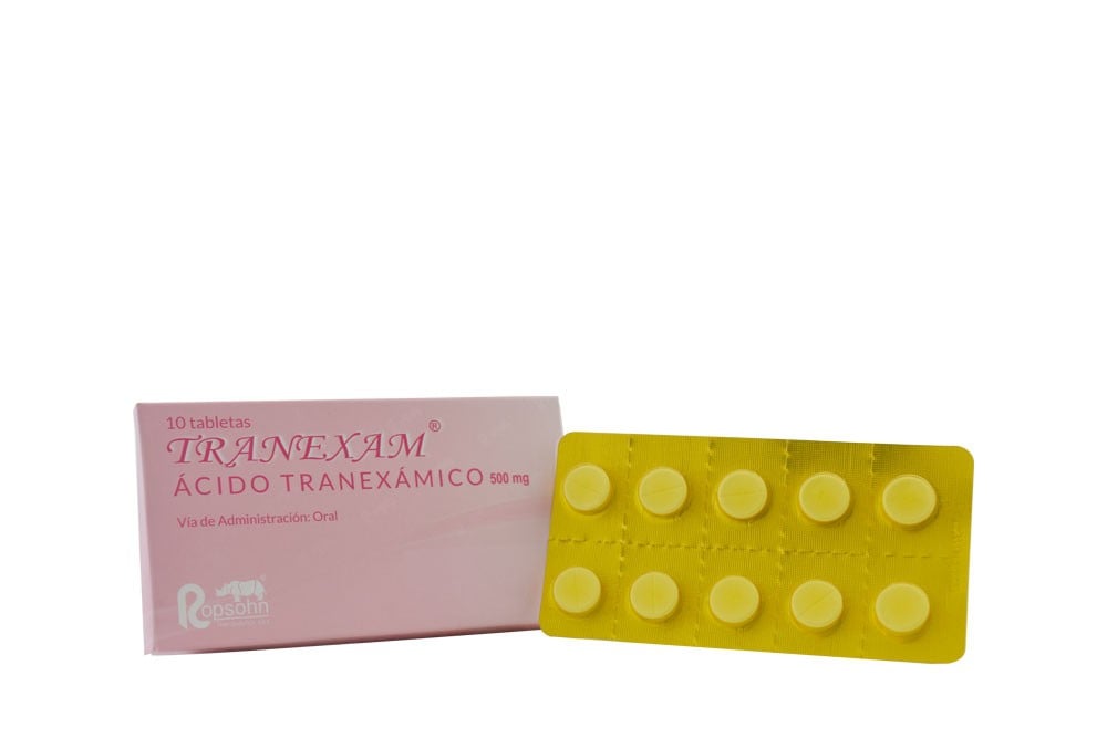 Tranexam 500 Mg Caja Con 10 Tabletas