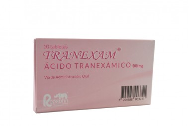 Tranexam 500 mg Caja Con 10 Tabletas