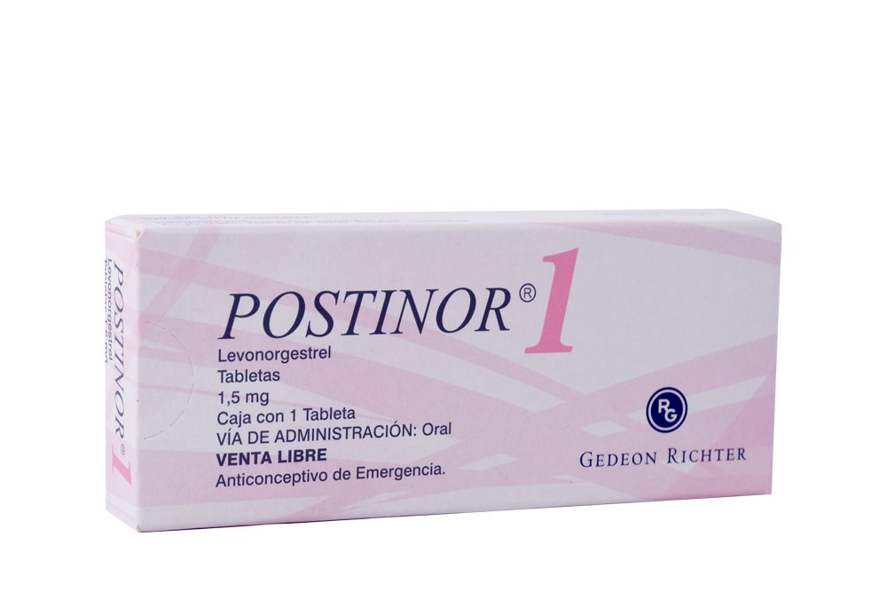 Postinor 1 1,5 Mg Caja Con 1 Tableta