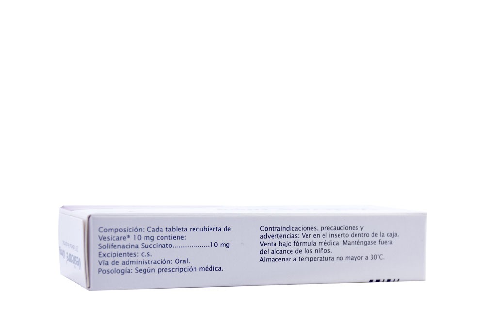 Vesicare 10 mg Caja Con 20 Tabletas Recubiertas