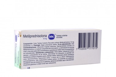 Metilprednisolona 16 mg Caja Con 10 Tabletas