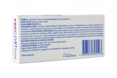 Precort 16 mg Caja Con 14 Tabletas Recubiertas