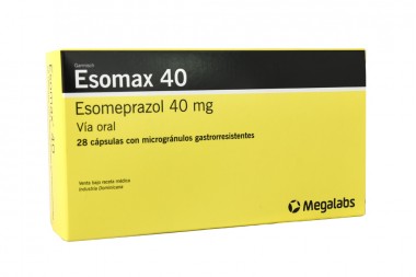 Esomax Esomeprazol 40 mg Caja Con 28 Cápsulas