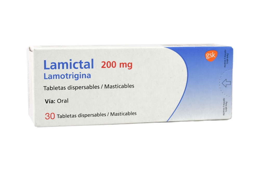 Lamictal 200 Mg Caja Con 30 Tabletas Masticables