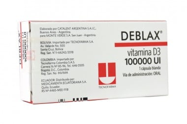Deblax 100.000 Ui Caja Con 1 Cápsula Blanda