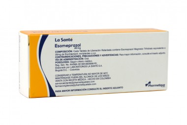 Esomeprazol 20 mg Caja Con 14 Tabletas Recubiertas