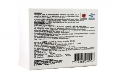 Renestex 5/10 mg Caja Con 30 Cápsulas