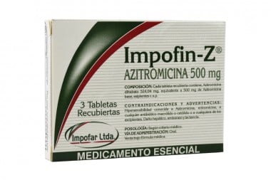 Impofin-Z 500 mg Caja Con 3 Tabletas