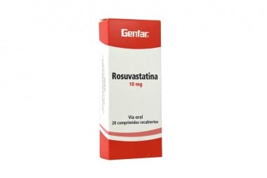 Rosuvastatina Genfar 10 Mg Caja Con 28 Comprimidos Recubiertos