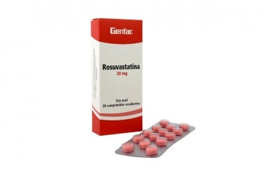 Rosuvastatina 20 mg Caja Con 14 Tabletas Recubiertas