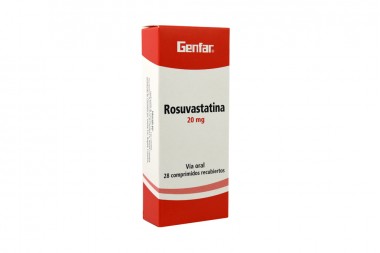 Rosuvastatina 20 Mg Caja Con 14 Tabletas Recubiertas