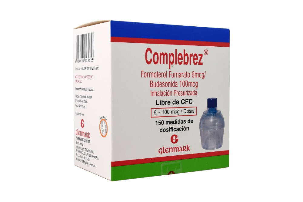 Complebrez 100/6 mcg Frasco Aerosol Con 150 Dosis + Inhalocámara