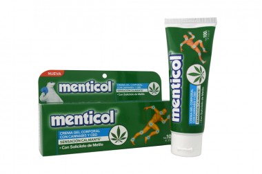 Gel Corporal Menticol Con Cannabis y CBD Tubo Con 100 g