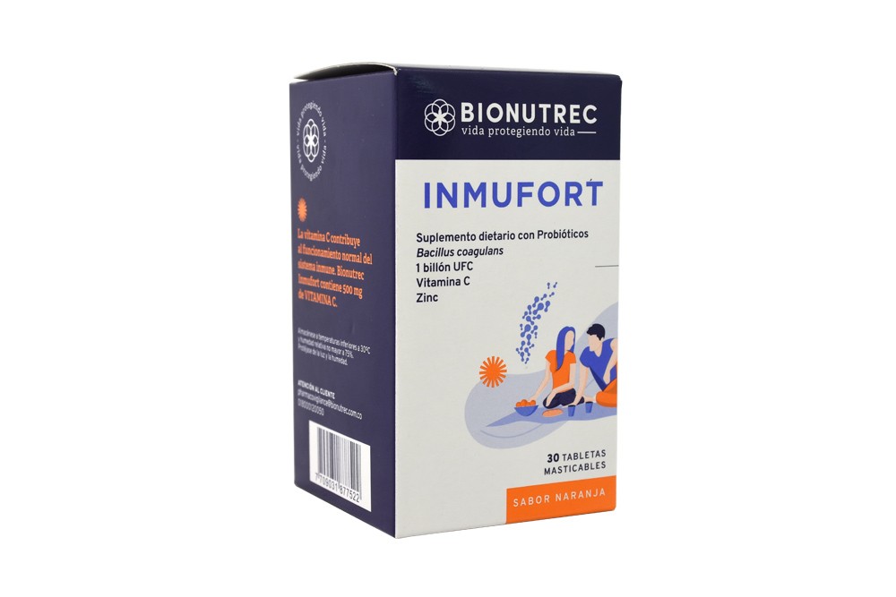 Inmufort Suplemento Caja Con Frasco Con 30 Tabletas Masticables