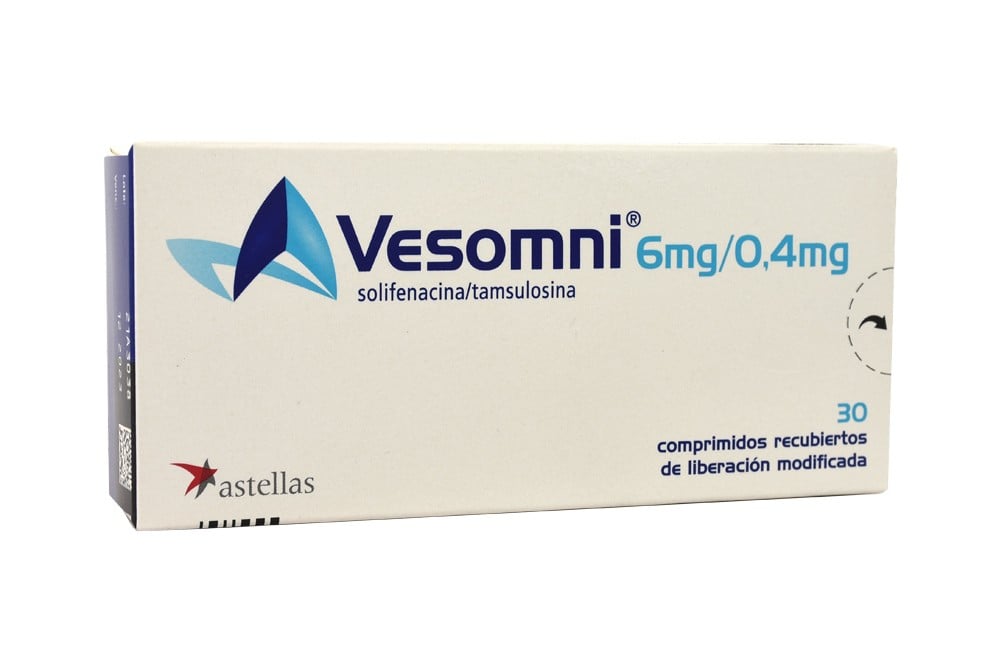 Vesomni 6/ 0,4 Mg Con 30 Comprimidos De Liberación Prolongada