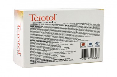 Terotol 2 mg Caja Con 30 Cápsulas Duras