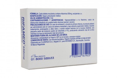 Rifamed 550 mg Caja Con 7 Tabletas