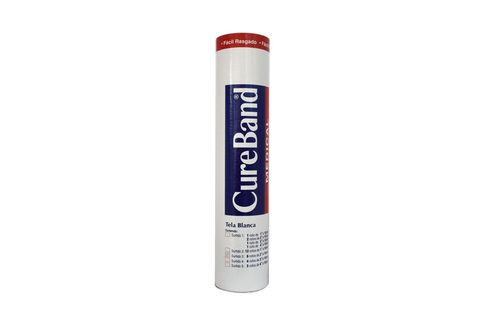 Esparadrapo Cureban Blanco Empaque Con 1 Rollo