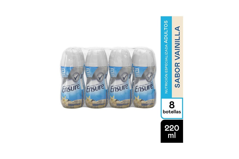 Ensure Sabor Vainilla Empaque Con 8 Botellas Con 220 mL