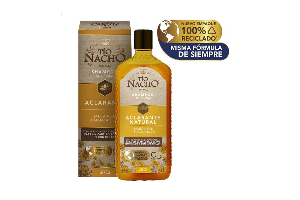 Shampoo Tío Nacho Anti Caída Aclarante Natural 415 Ml