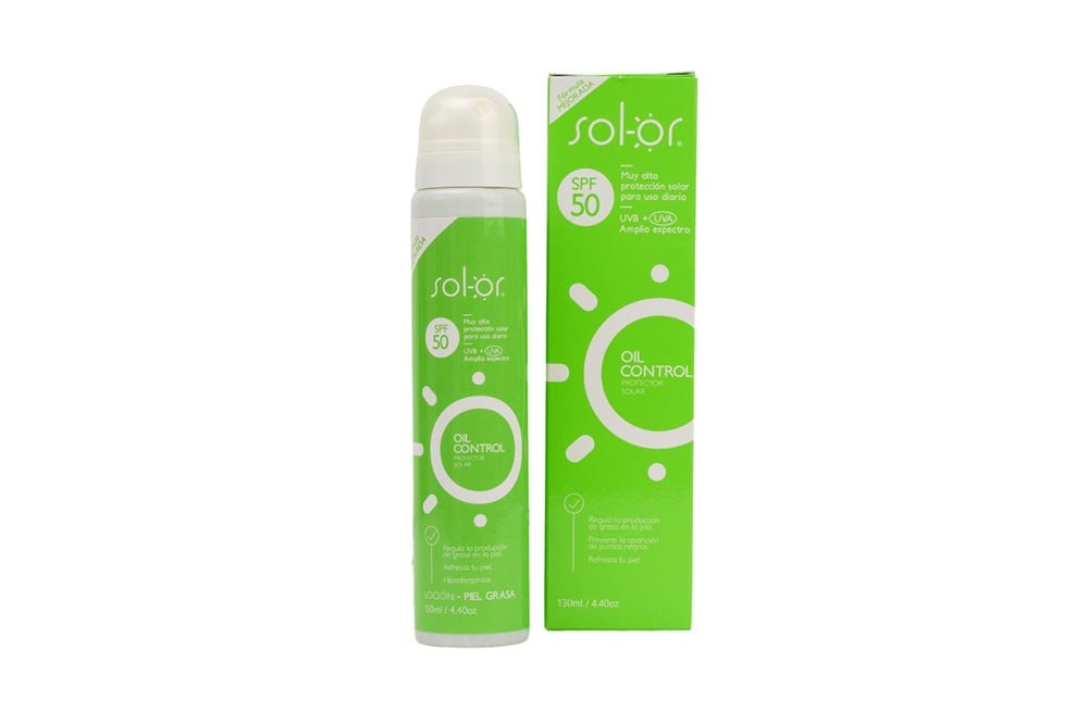 Protector Solar Sol-Or Oil Control Spf 50 Frasco Con 130 Ml