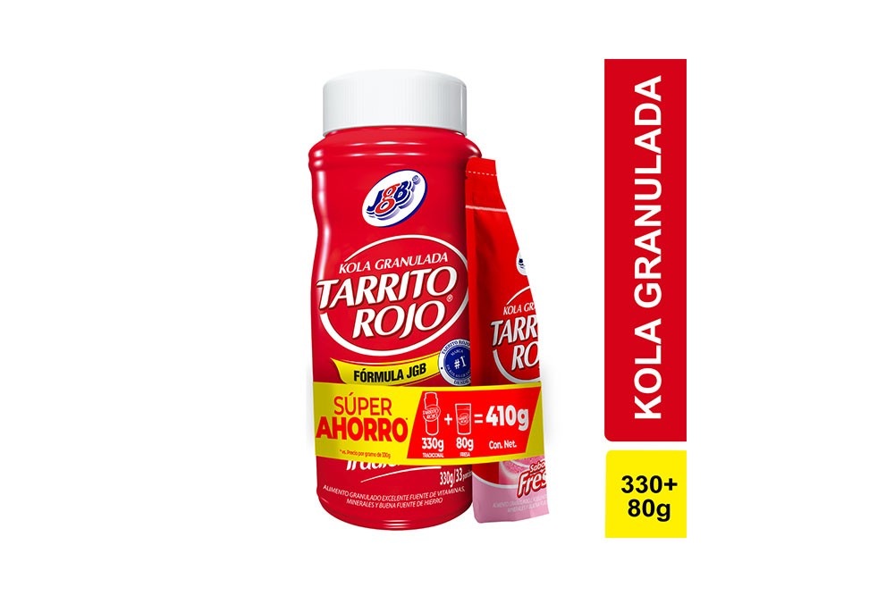 Oferta Tarrito Rojo Frasco Con 330 g+ Bolsa Con 80 g