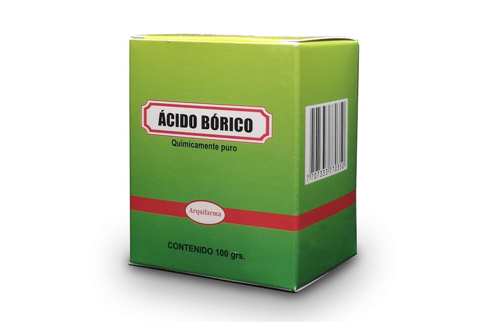 Ácido Bórico Químicamente Puro Caja Con 100 g