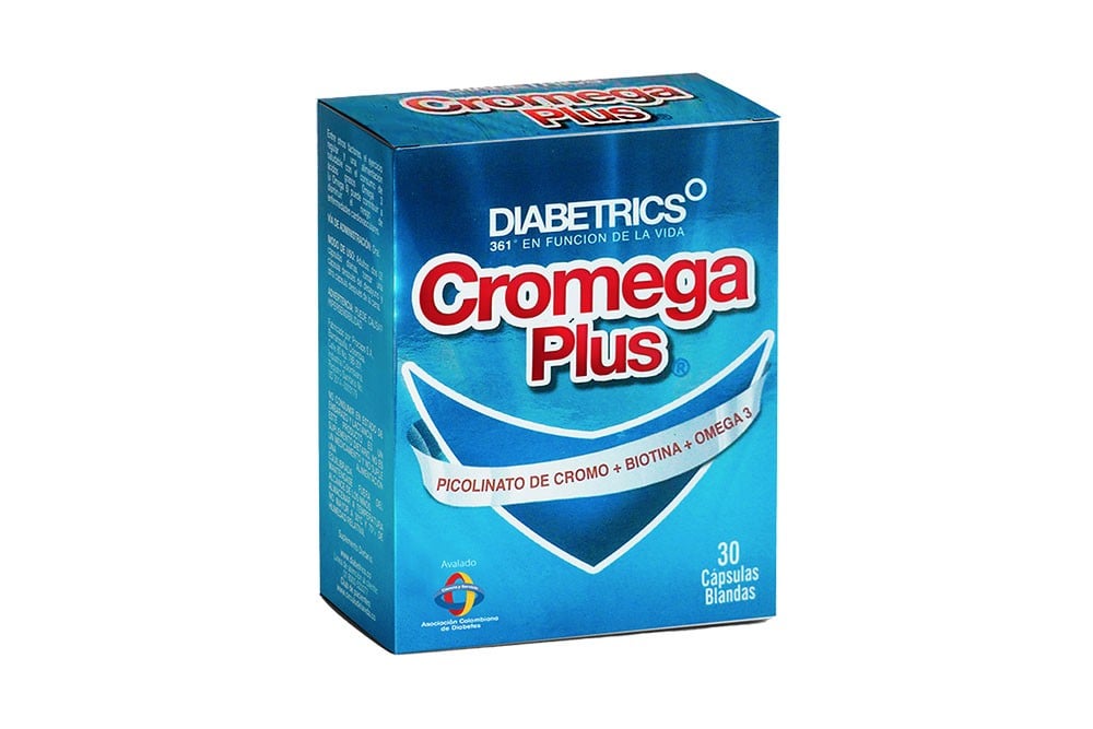 Diabetrics Cromega Plus Caja Con 30 Cápsulas Blandas