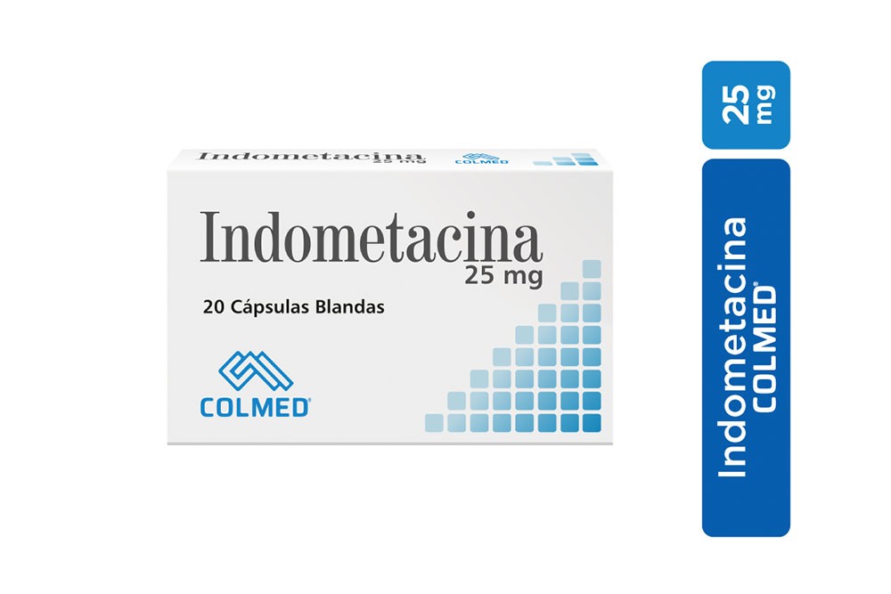 Indometacina 25 mg Caja Con 20 Cápsulas Blandas