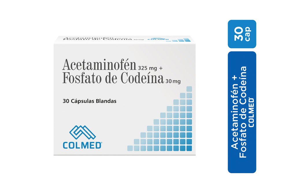 Acetaminofén Fosfato De Codeína 325/30 mg Caja Con 30 Tabletas