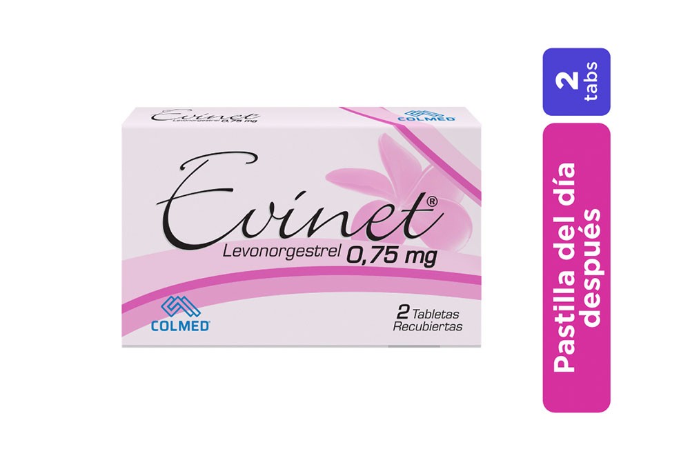 Evinet 0,75 mg Caja Con 2 Tabletas Recubiertas