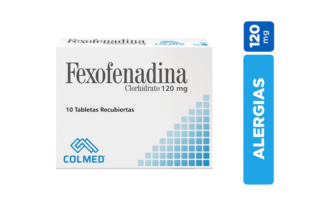 Fexofenadina 120 mg Caja Con 10 Tabletas