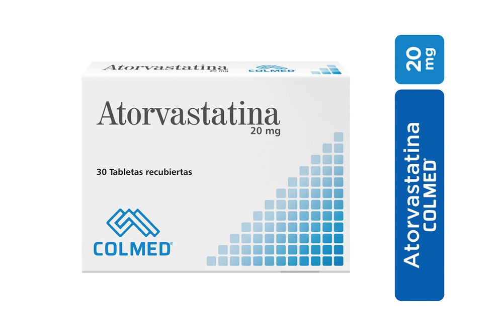 Atorvastatina 20 mg Colmed Caja Con 30 Tabletas