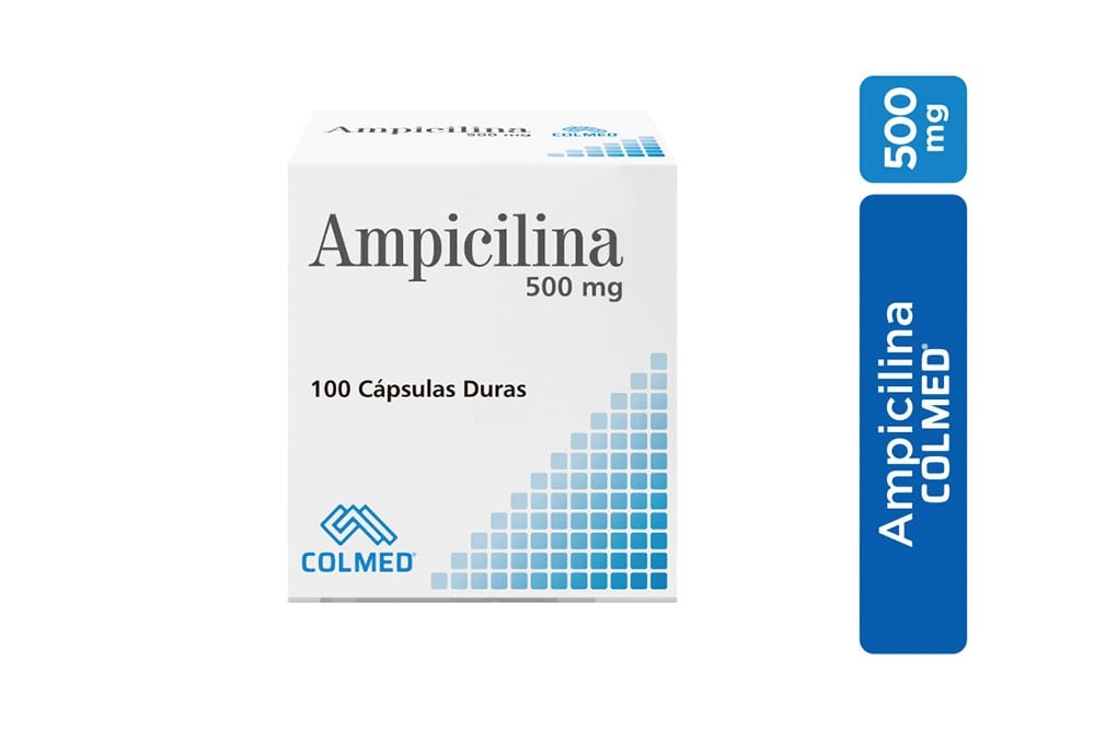 Ampicilina 500 Mg Caja Con 100 Cápsulas