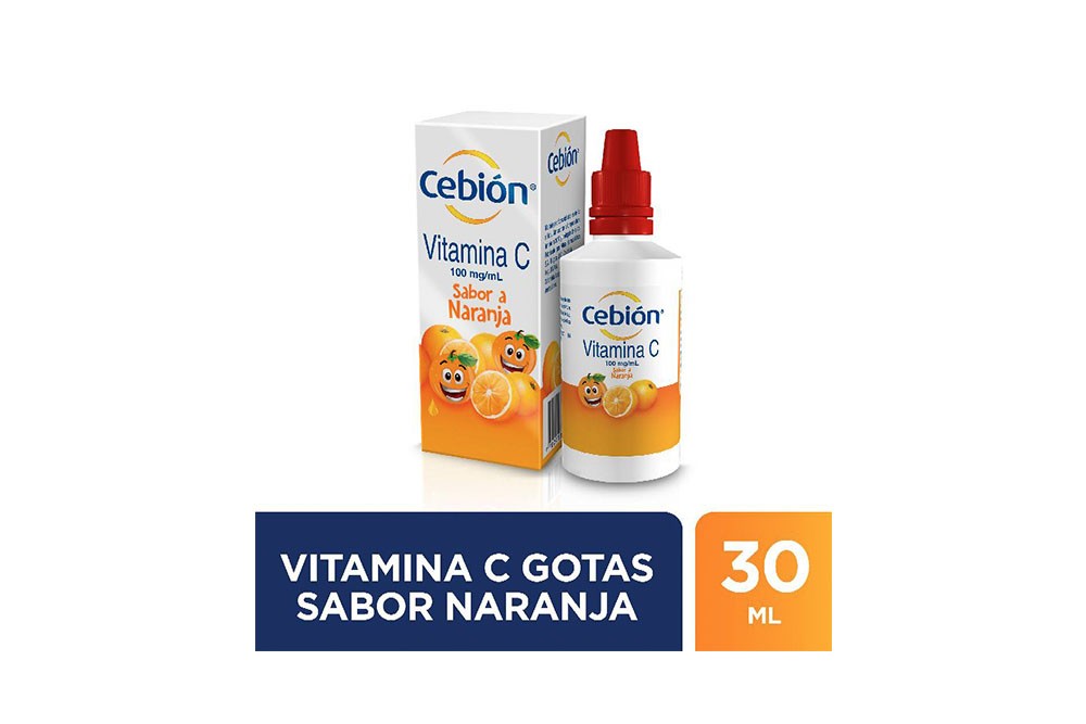 Cebión 100 mg/mL Sabor a Naranja Frasco Gotero Con 30 mL